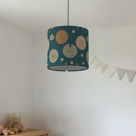 Deepteal Boho Mandala lampshade - 20cm x 18.5cm Ceiling - photo 2