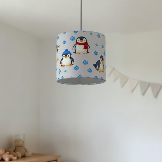 Grey Penguin Party lampshade - 20cm x 18.5cm Ceiling - photo 2
