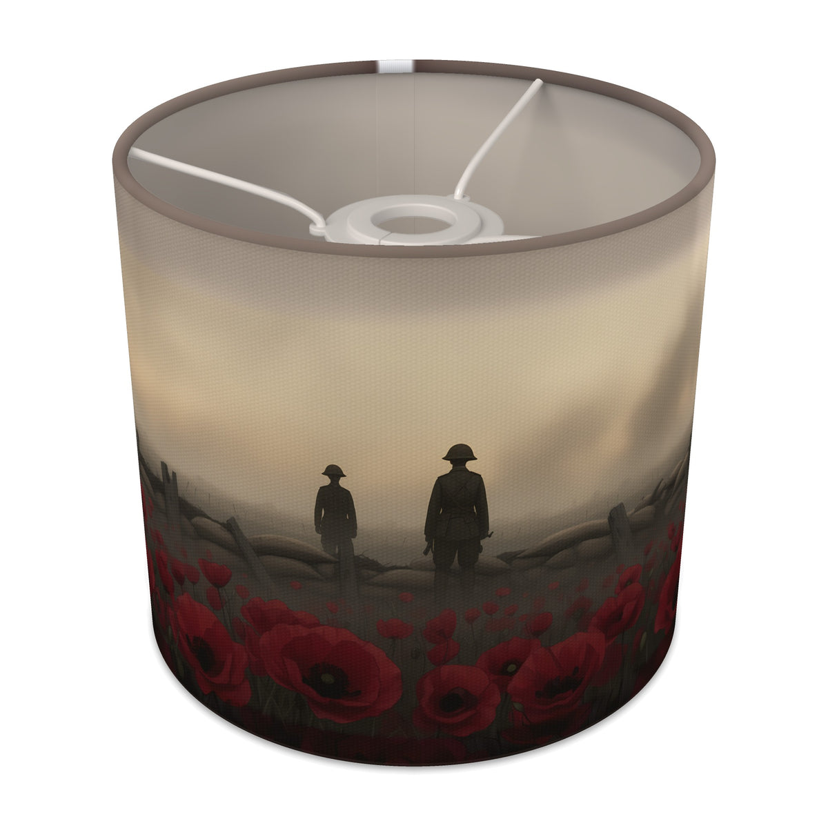 Lest We Forget wraparound lampshade - Remembrance Dusk