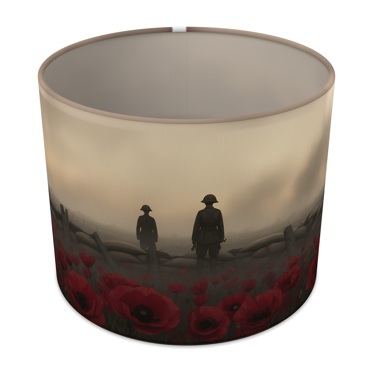 Remembrance Dusk Lest We Forget lampshade - 25cm x 20cm Table
