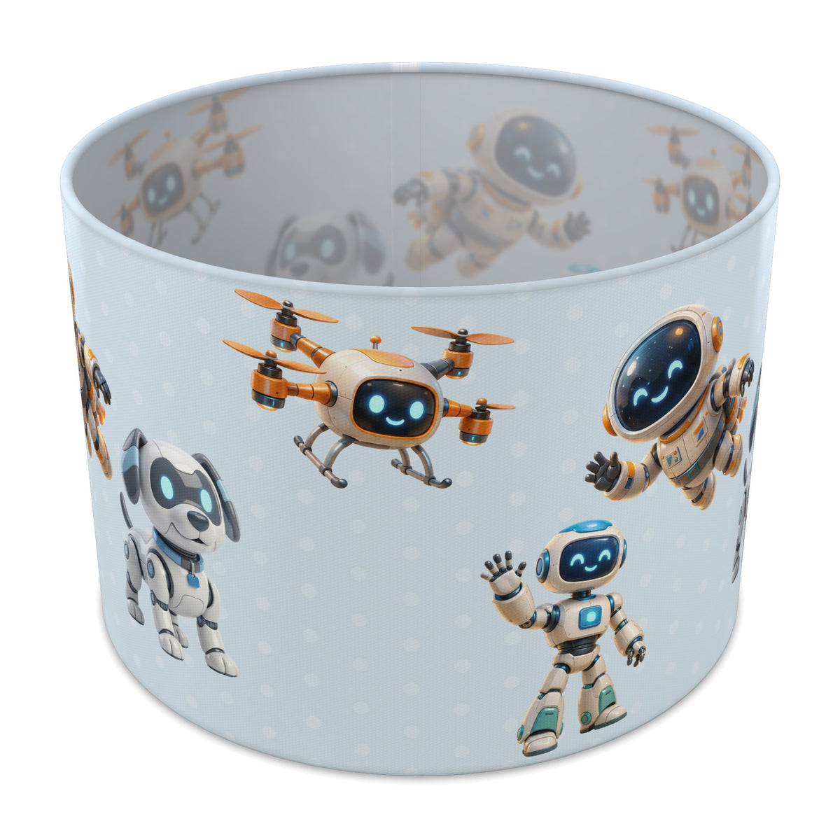Sky Robots lampshade - 30cm x 21cm Table