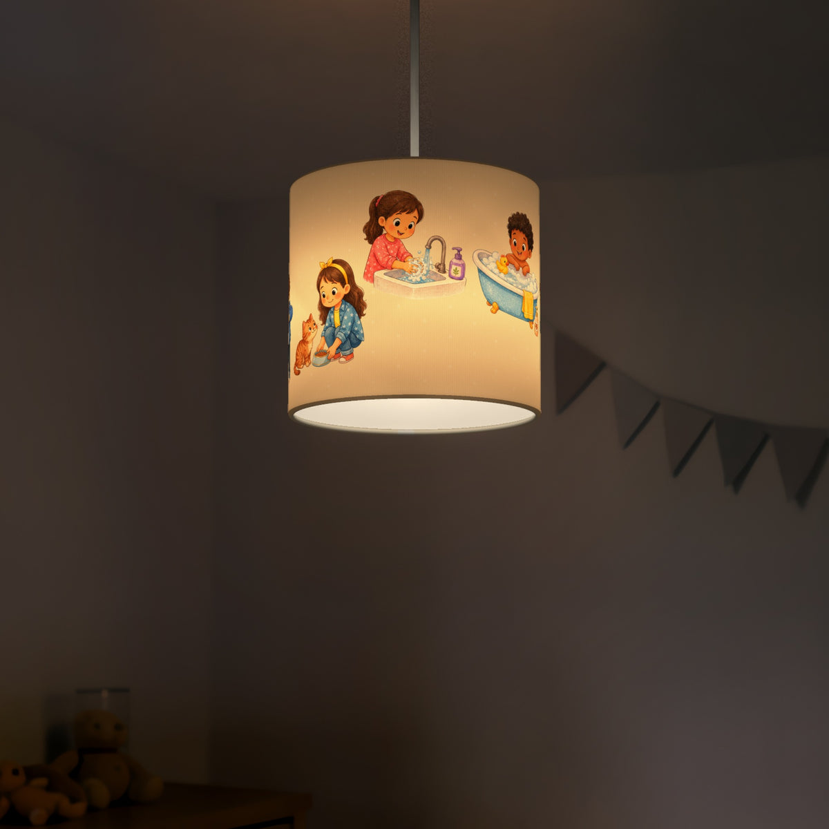 Cream Routine lampshade - 20cm x 18.5cm Ceiling - photo 5