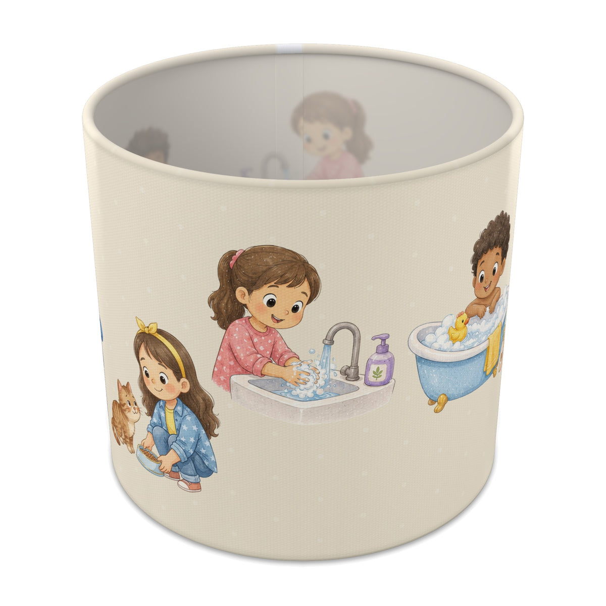 Cream Routine lampshade - 20cm x 18.5cm Table