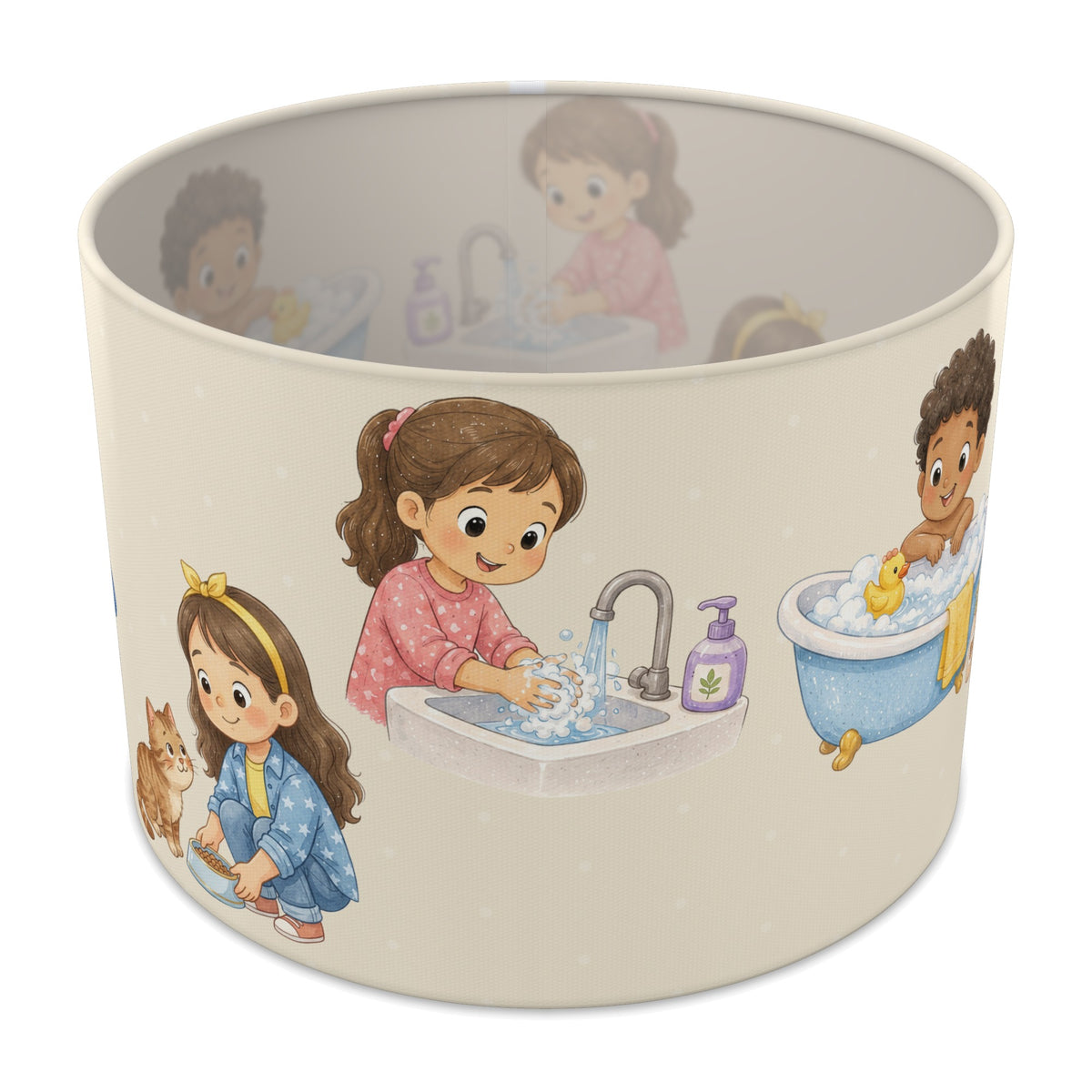 Cream Routine lampshade - 30cm x 21cm Table