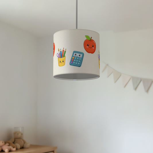 Cream School lampshade - 20cm x 18.5cm Ceiling - photo 2