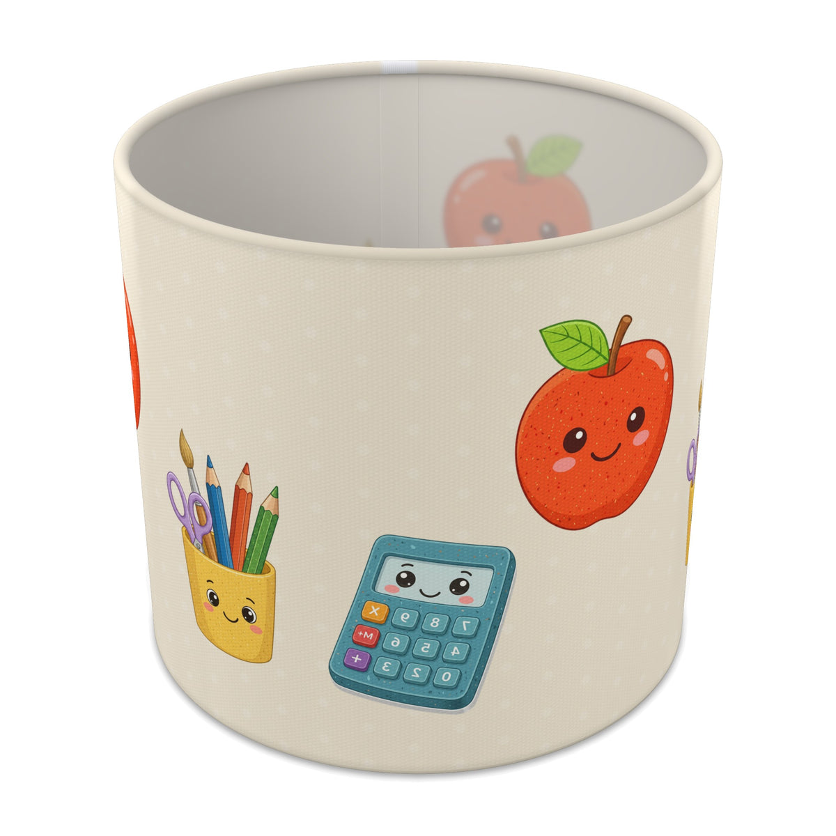 Cream School lampshade - 20cm x 18.5cm Table