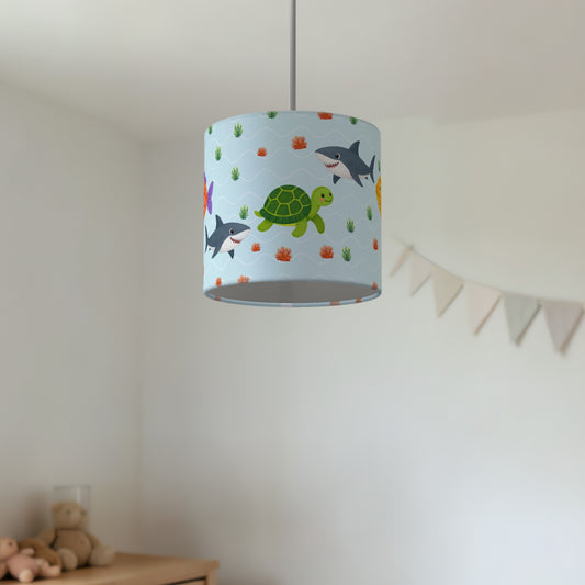 Aqua Cute Sea Friends lampshade - 20cm x 18.5cm Ceiling - photo 2