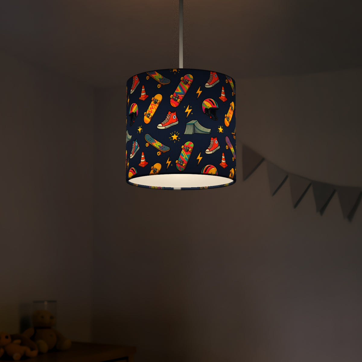 Navy Skate Crew lampshade - 20cm x 18.5cm Ceiling - photo 5