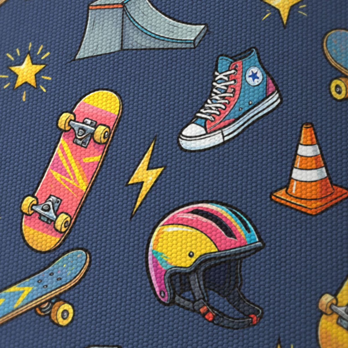 Navy Skate Crew lampshade - 20cm x 18.5cm Ceiling - photo 6