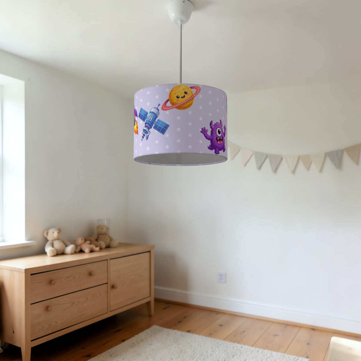 Lilac Space lampshade - 20cm x 18.5cm Ceiling - photo 3