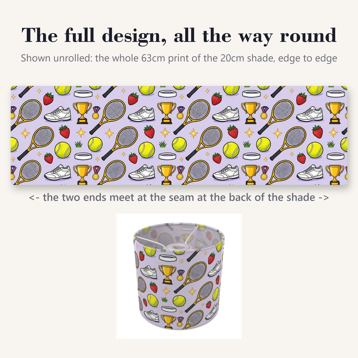 Lilac Game Set Match lampshade - 20cm x 18.5cm Ceiling - photo 9