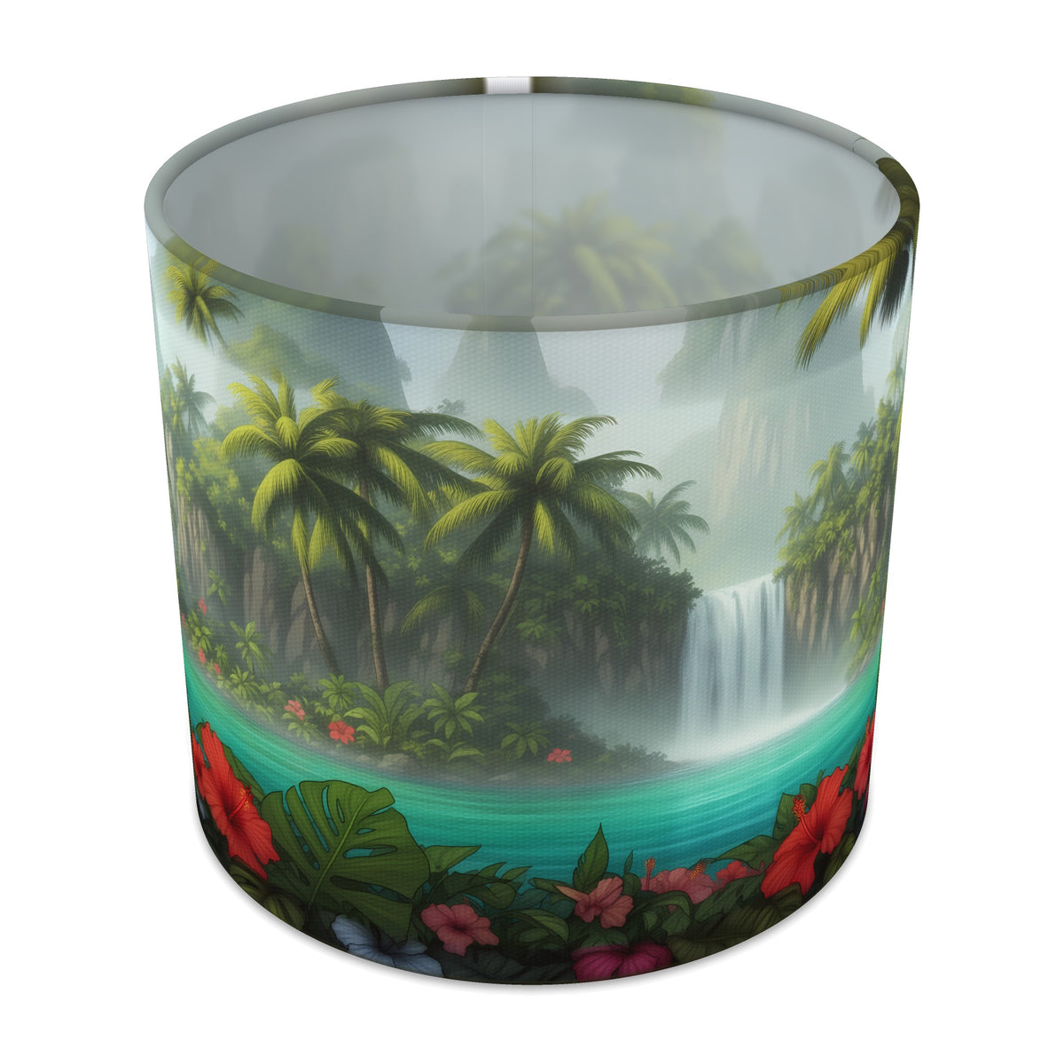 Hidden Lagoon Tropical Island lampshade - 20cm x 18.5cm Table