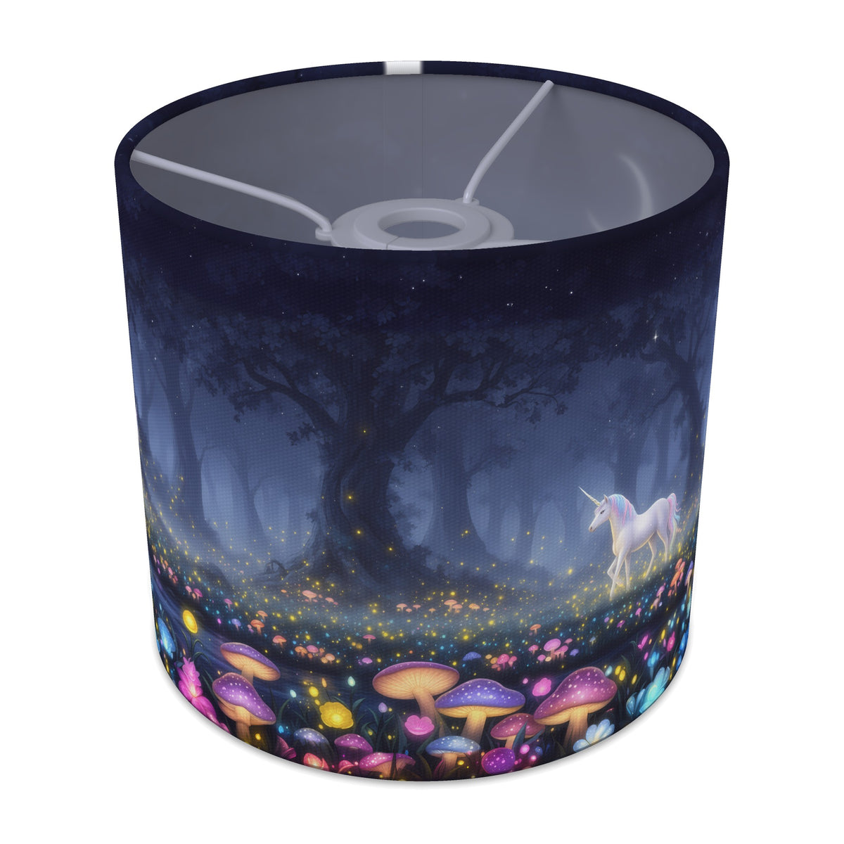Unicorn Land wraparound lampshade - Moonlit Glade