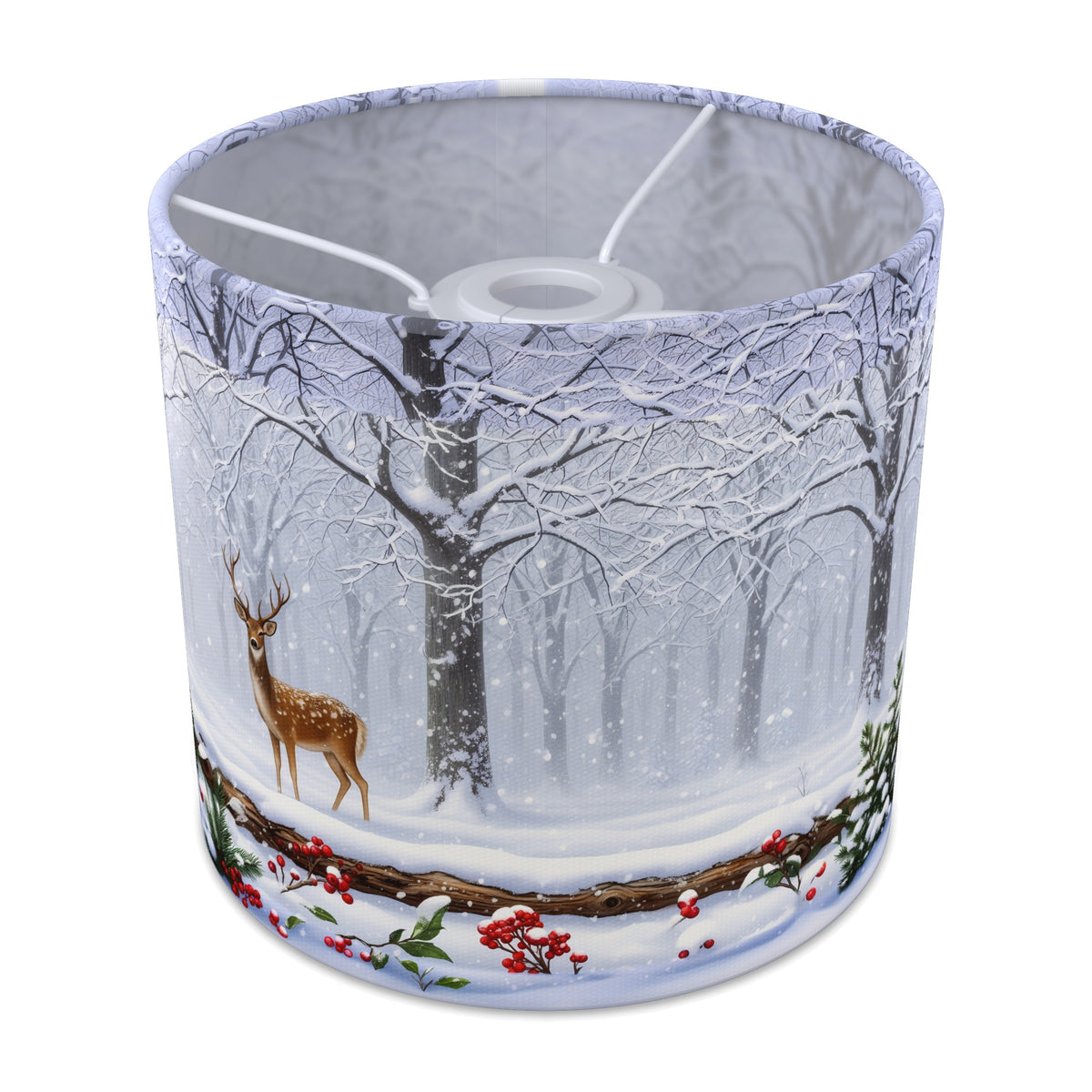 Woodland Walk wraparound lampshade - Winter Woods