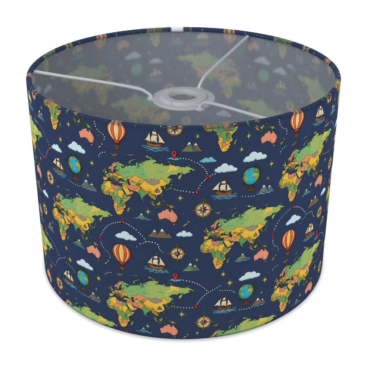 Navy World Explorer lampshade - 30cm x 21cm Ceiling