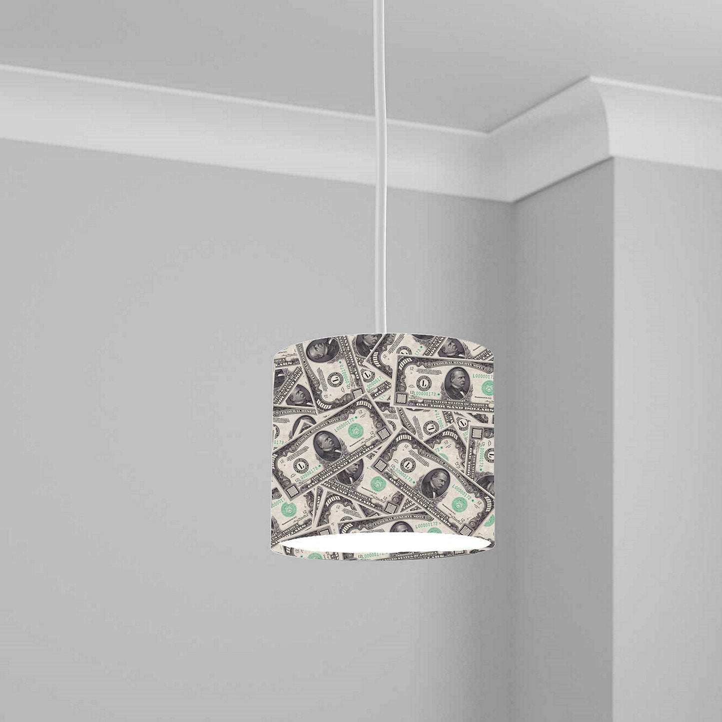 Money Pattern Ceiling Lampshade Lightshade for Room - 20cm x 18.5cm