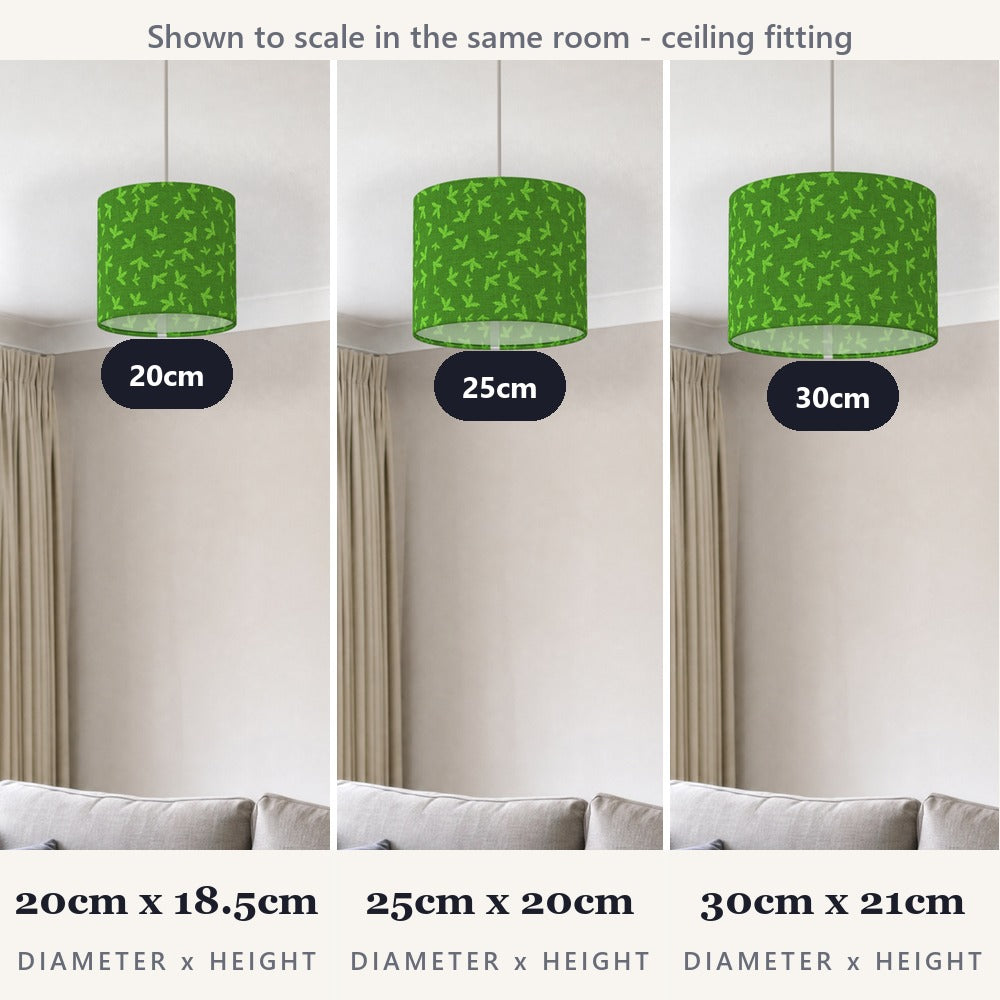 Green Holly Leaf Pattern lampshade