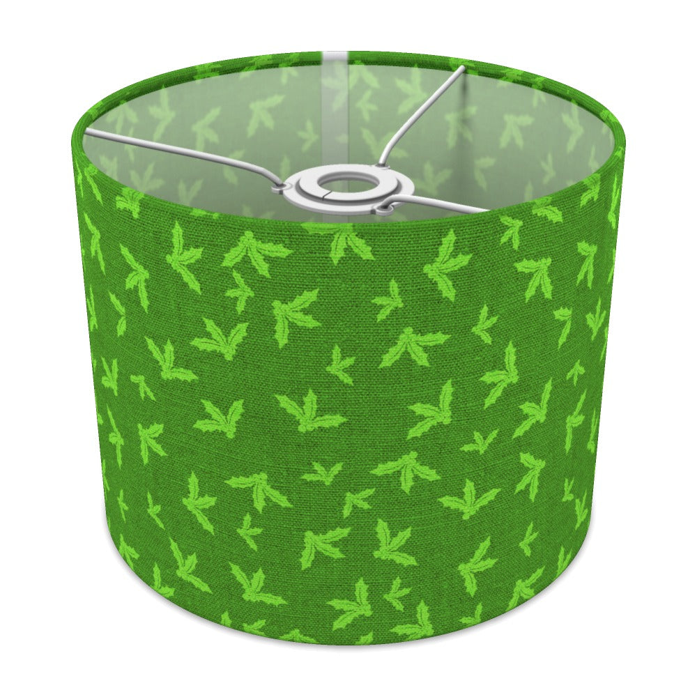 Green Holly Leaf Pattern lampshade - 25cm Ceiling