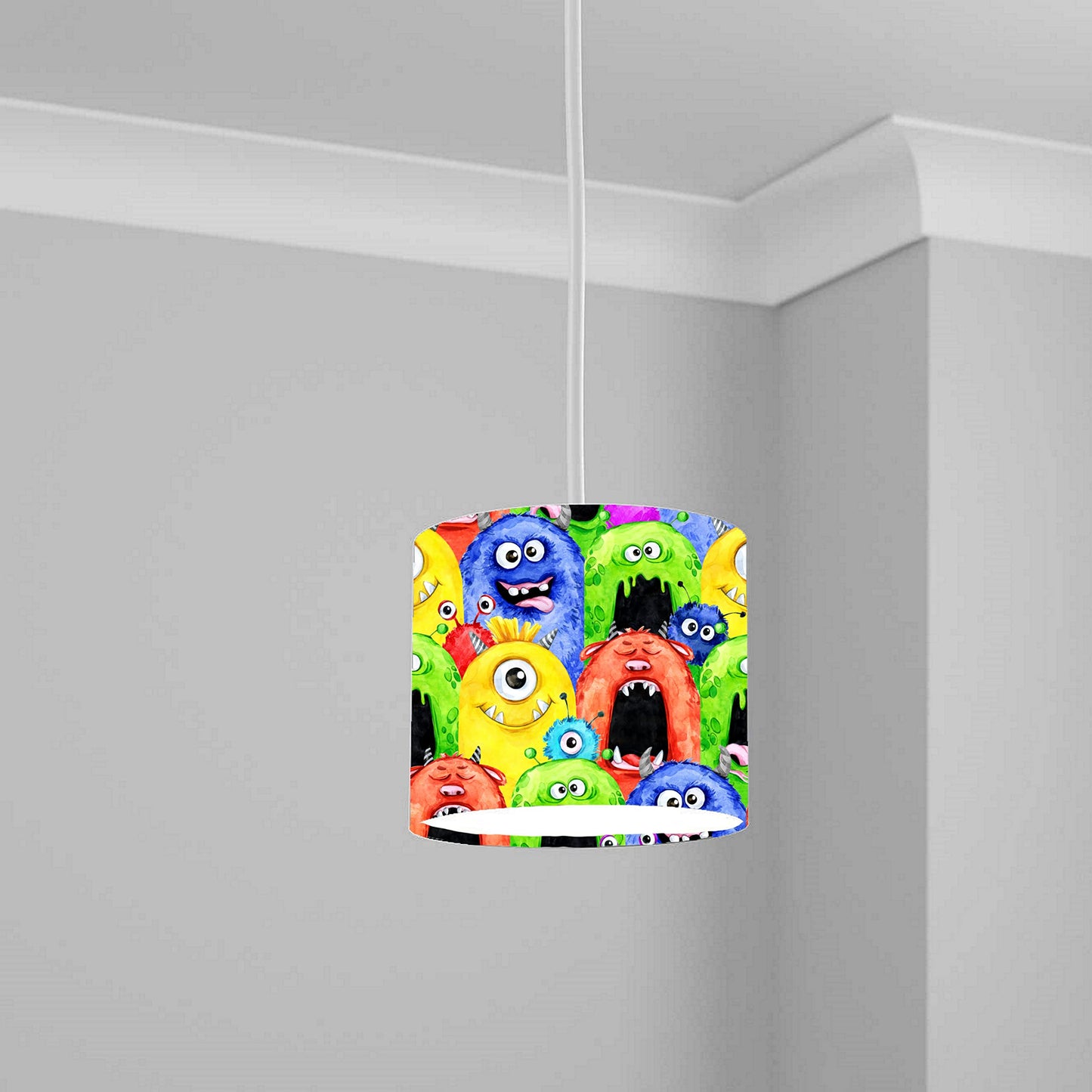 Colorful Monster Design Ceiling Lampshade Lightshade for Kids Room - 20cm x 18.5cm