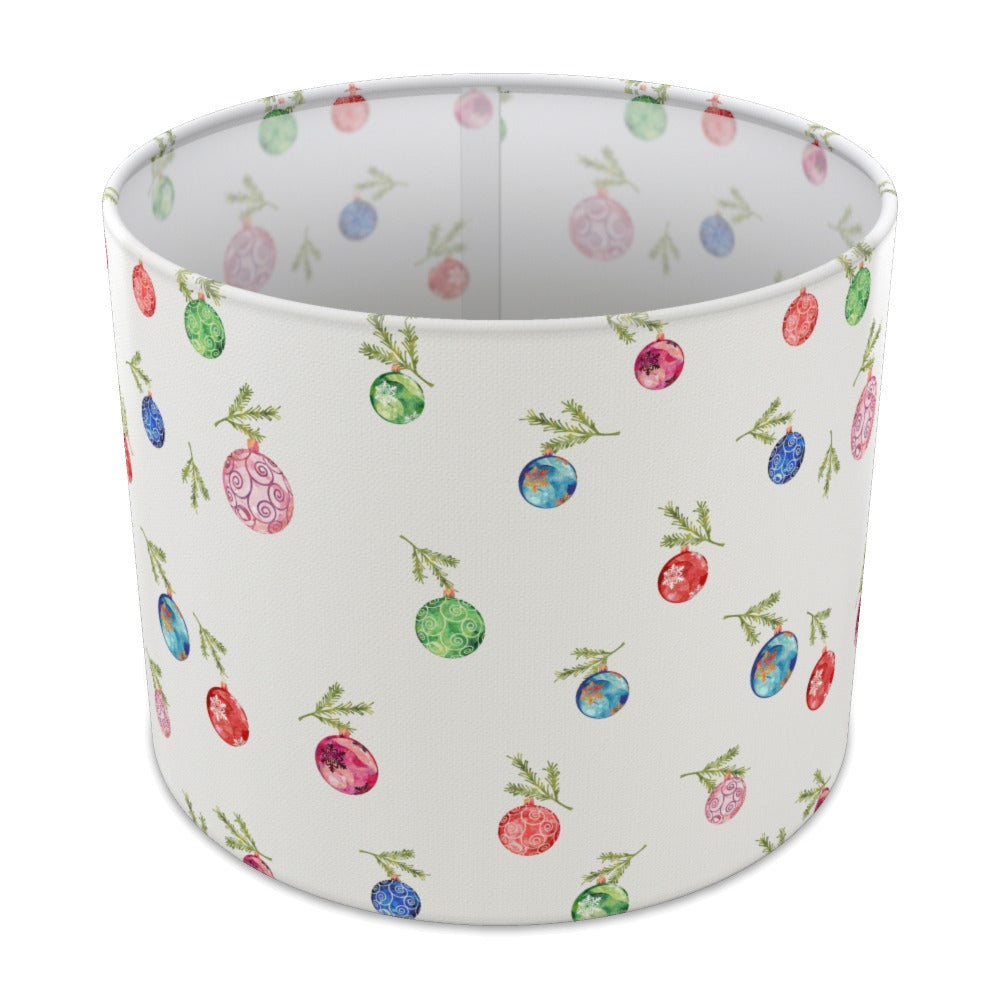 Festive Christmas Bauble Pattern lampshade - 25cm Table