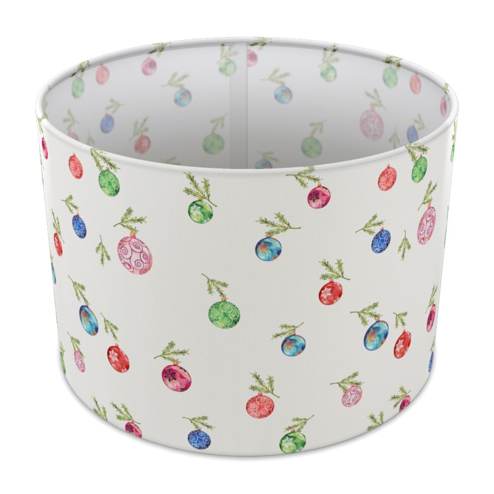 Festive Christmas Bauble Pattern lampshade - 30cm Table
