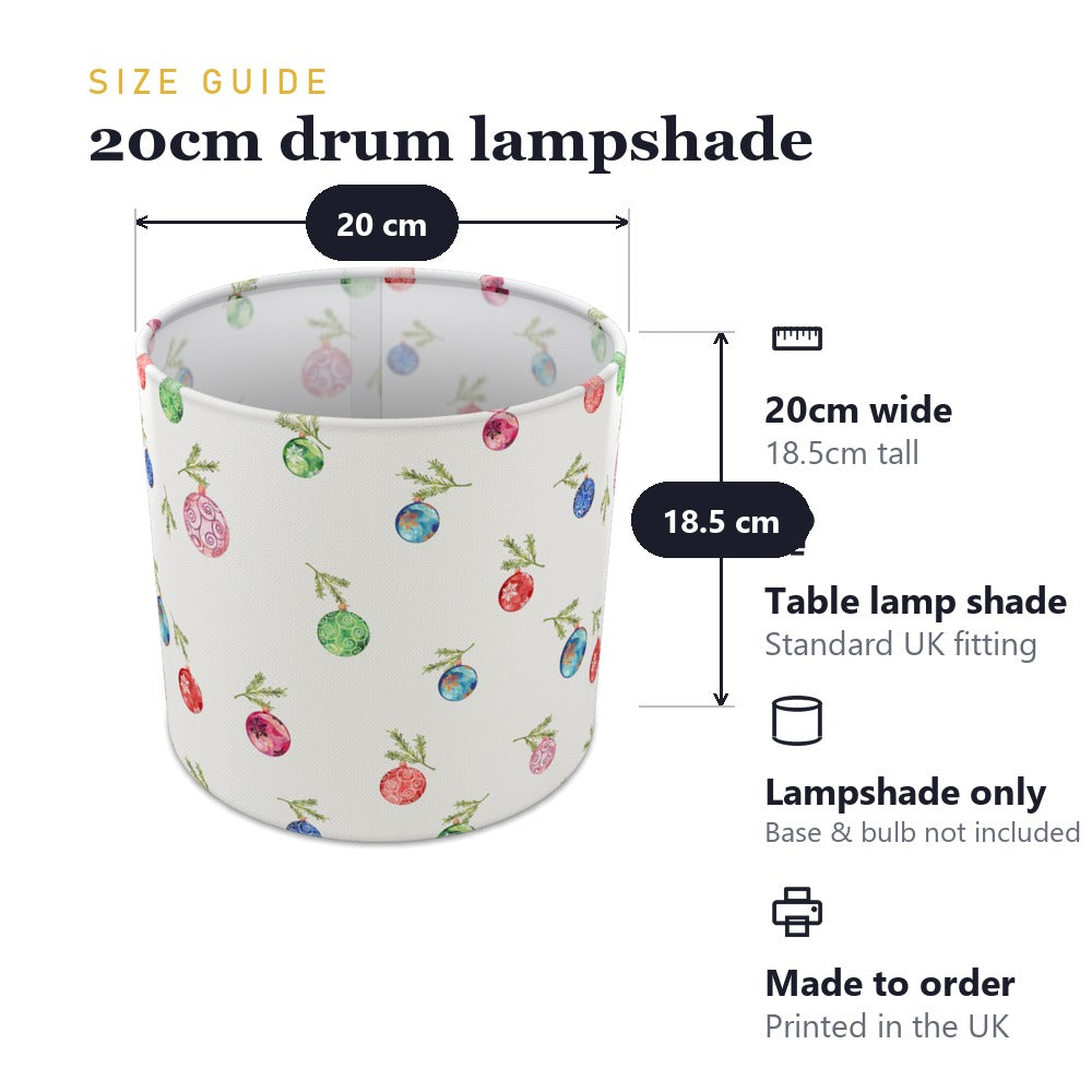 Festive Christmas Bauble Pattern lampshade
