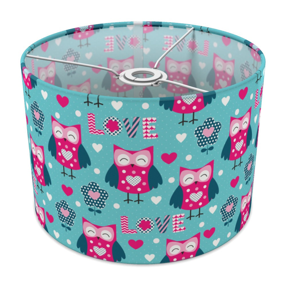 Blue Owl Love Pattern lampshade - 30cm Ceiling