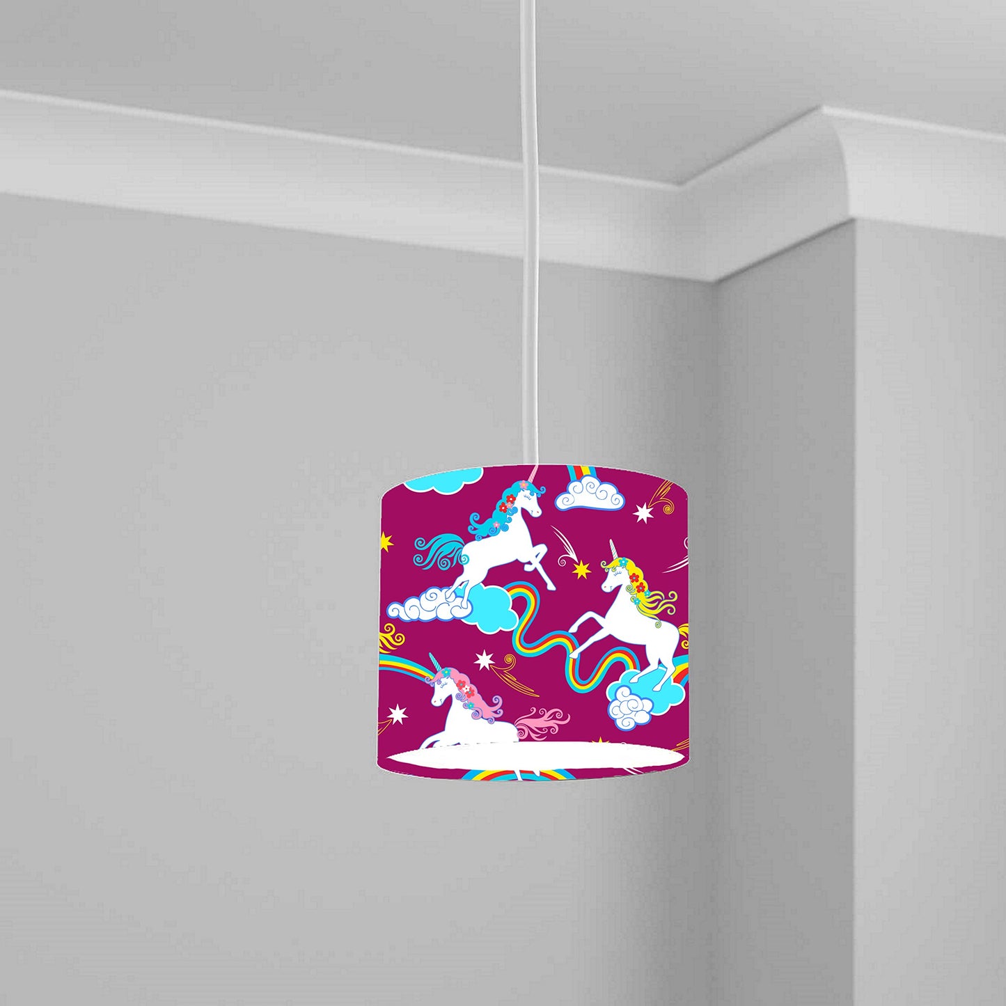 Magical Unicorn Dreamscape Ceiling Lampshade Lightshade for Nursery - 20cm x 18.5cm