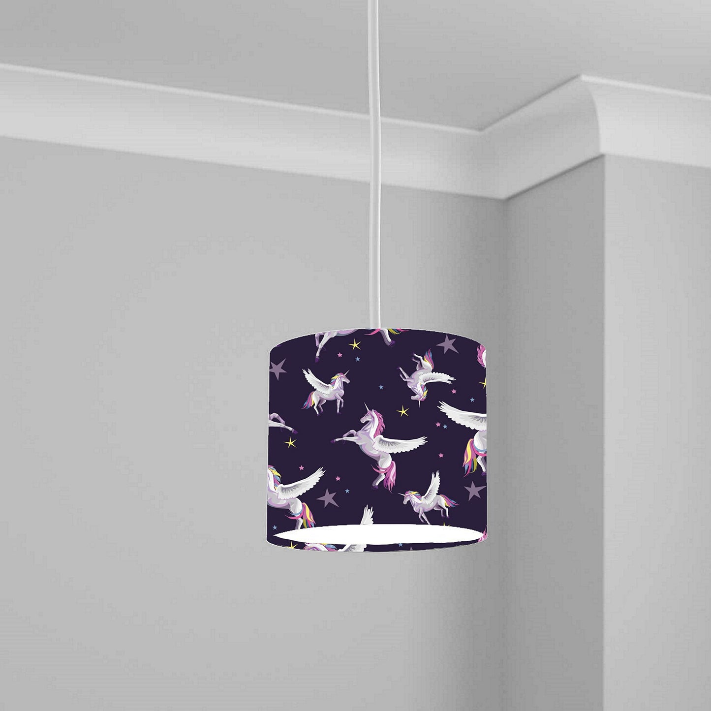 Magical Flying Unicorn Ceiling Lampshade Lightshade for Kids' Room - 20cm x 18.5cm