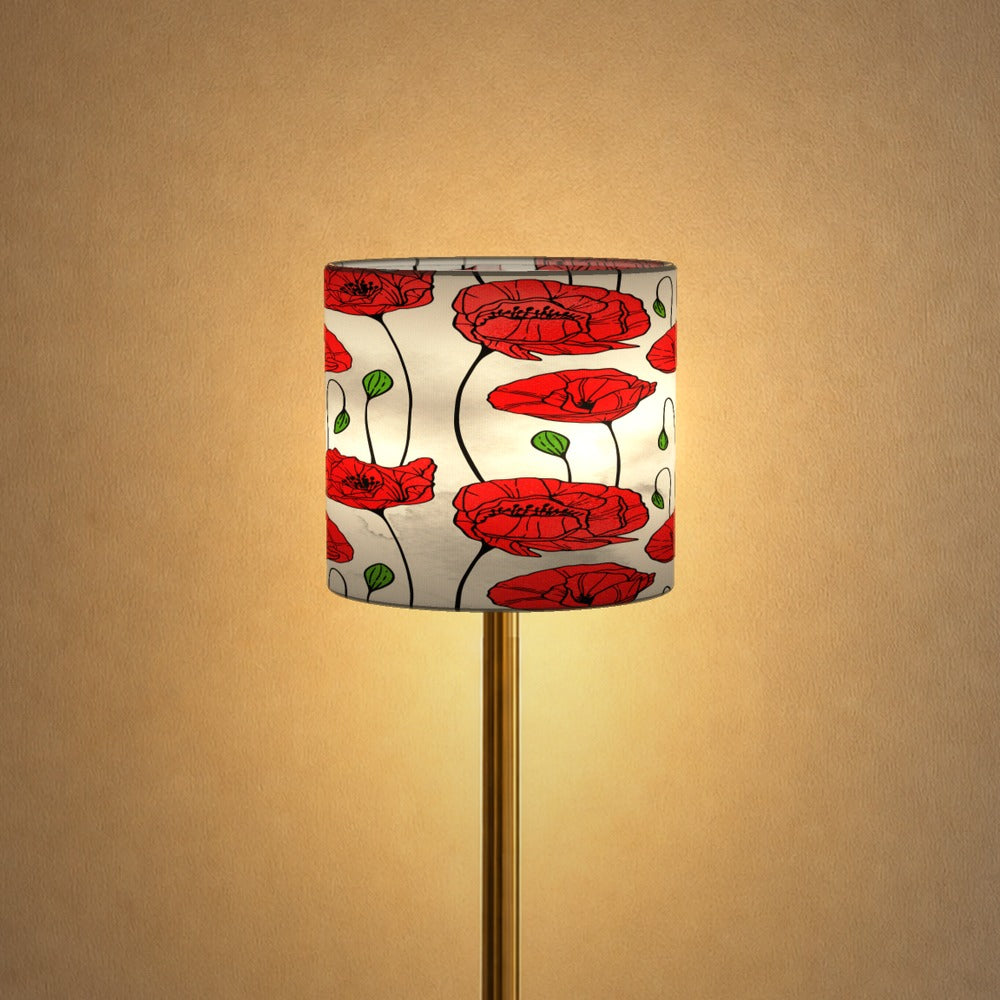 Red Poppy Floral lampshade