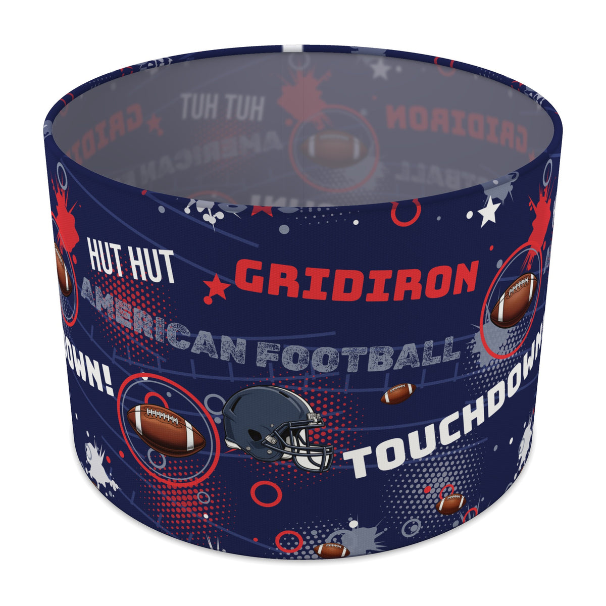 Navy Touchdown lampshade - 30cm x 21cm Table