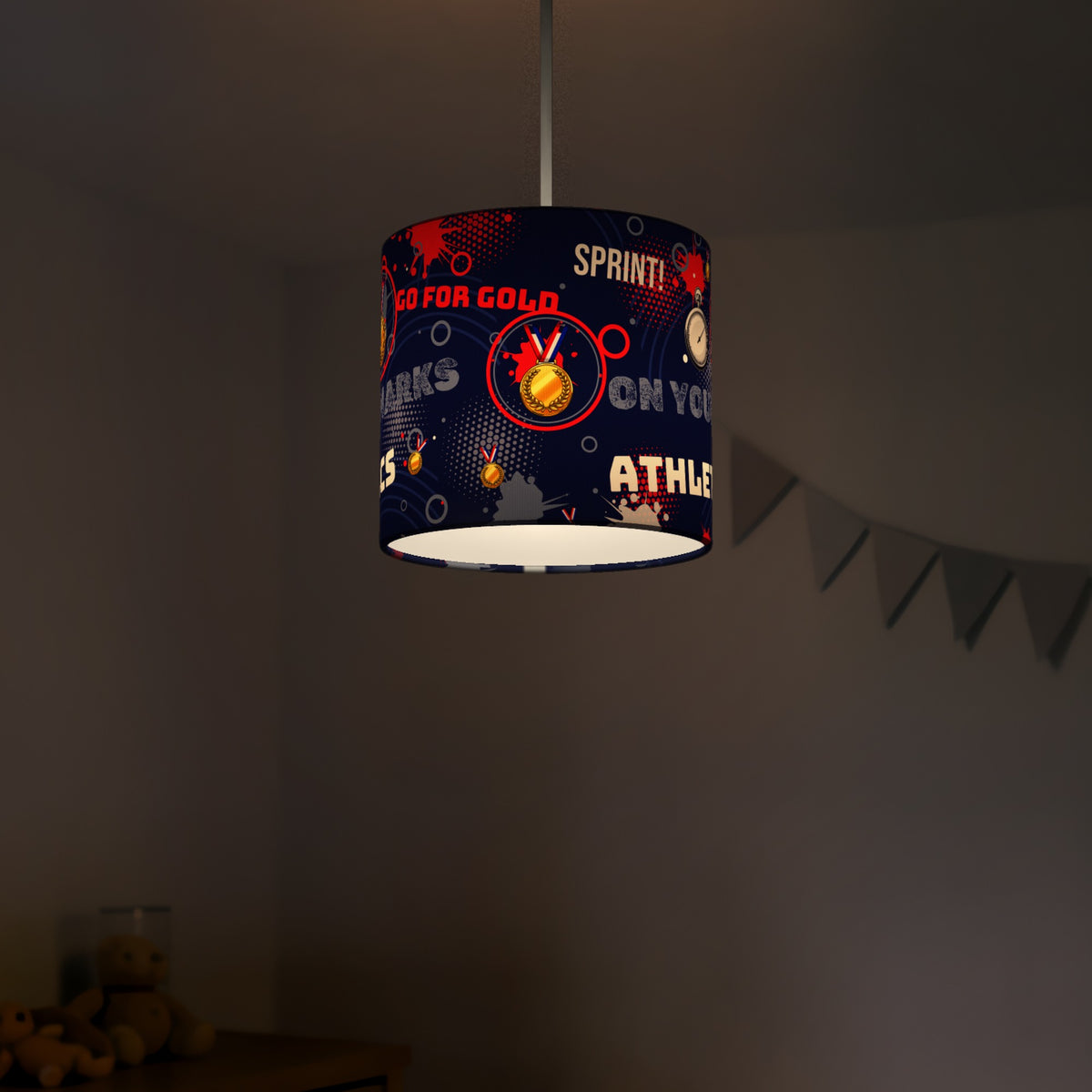 Navy Go For Gold lampshade - 20cm x 18.5cm Ceiling - photo 5