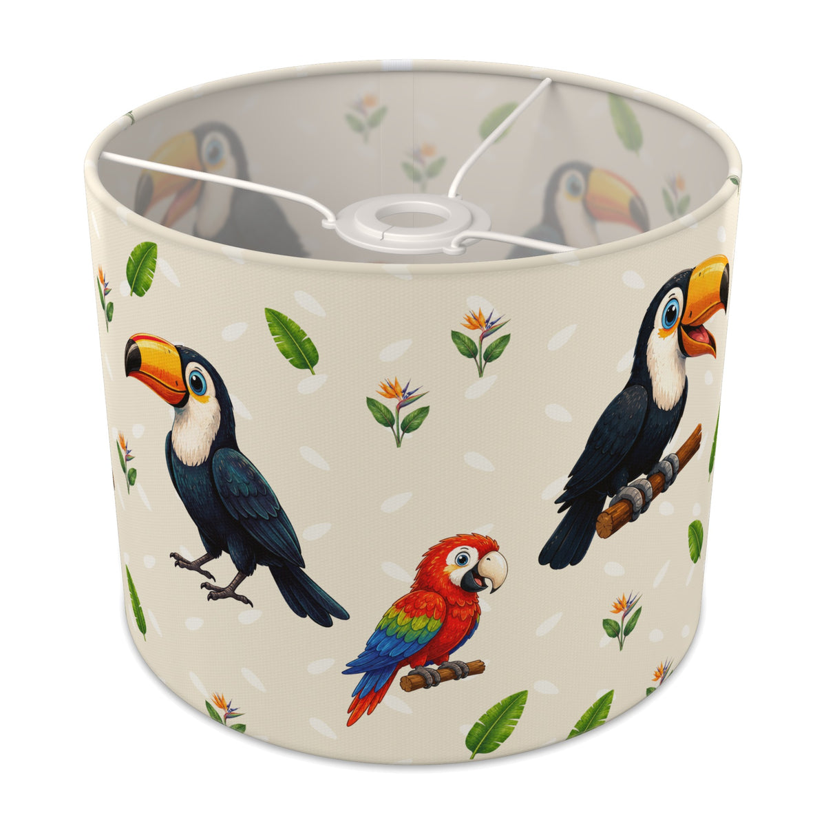 Cream Bird Friends lampshade - 25cm x 20cm Ceiling