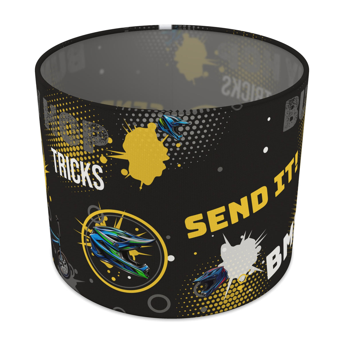 Black BMX Tricks lampshade - 25cm x 20cm Table