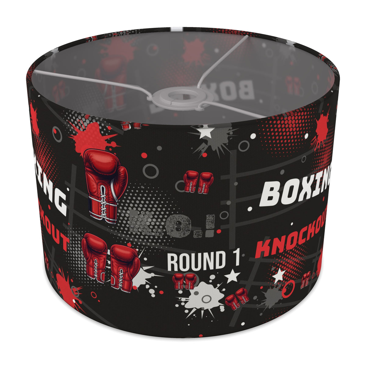 Black Knockout Boxing lampshade - 30cm x 21cm Ceiling