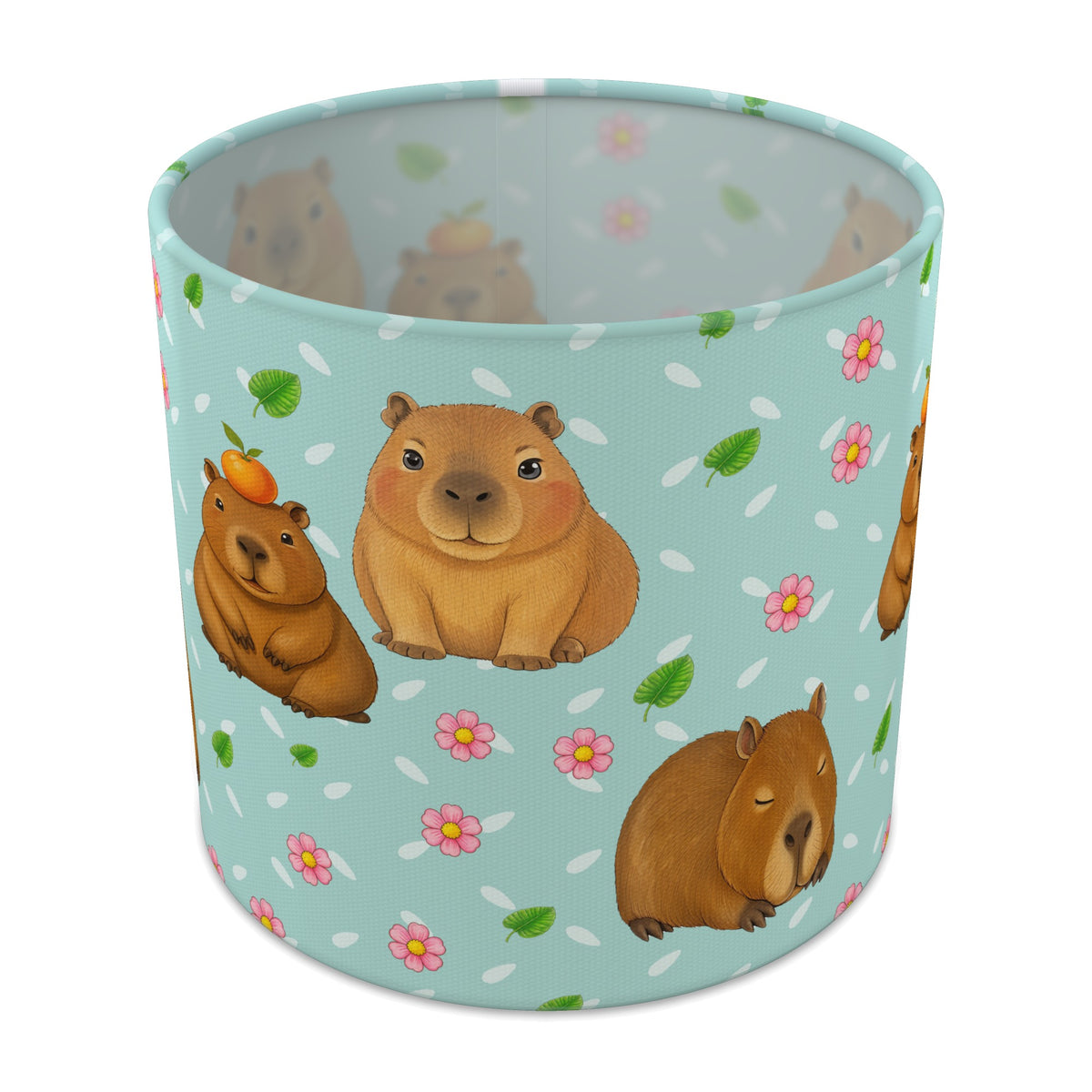 Teal Capybara Chill lampshade - 20cm x 18.5cm Table