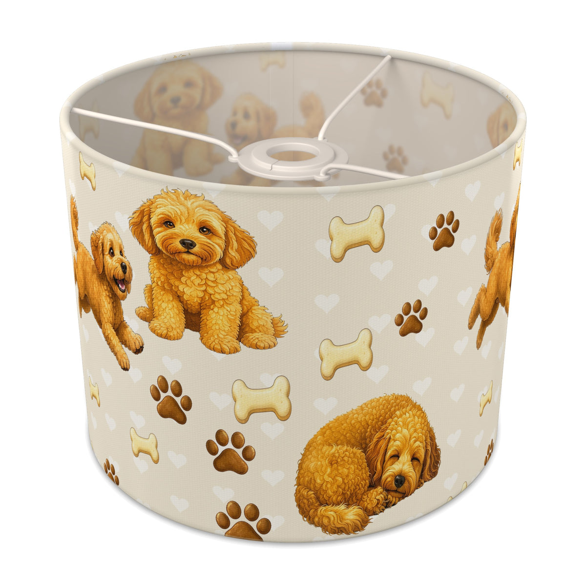 Cream Cockapoo Love lampshade - 25cm x 20cm Ceiling