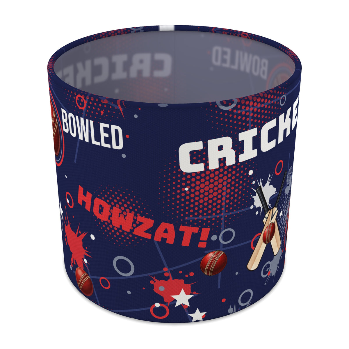 Navy Cricket Crazy lampshade - 20cm x 18.5cm Table