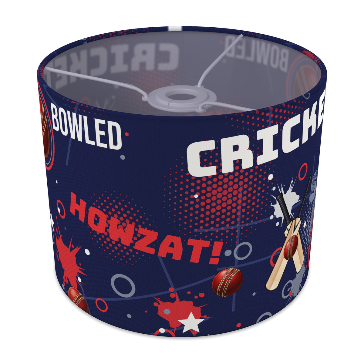Navy Cricket Crazy lampshade - 25cm x 20cm Ceiling