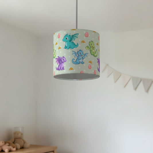 Sage Dragons lampshade - 20cm x 18.5cm Ceiling - photo 2