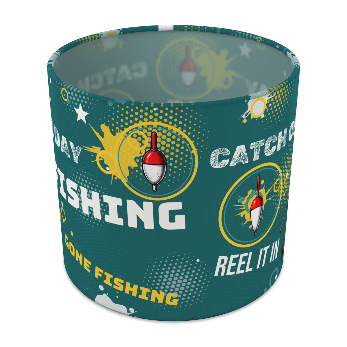 Teal Reel It In lampshade - 20cm x 18.5cm Table
