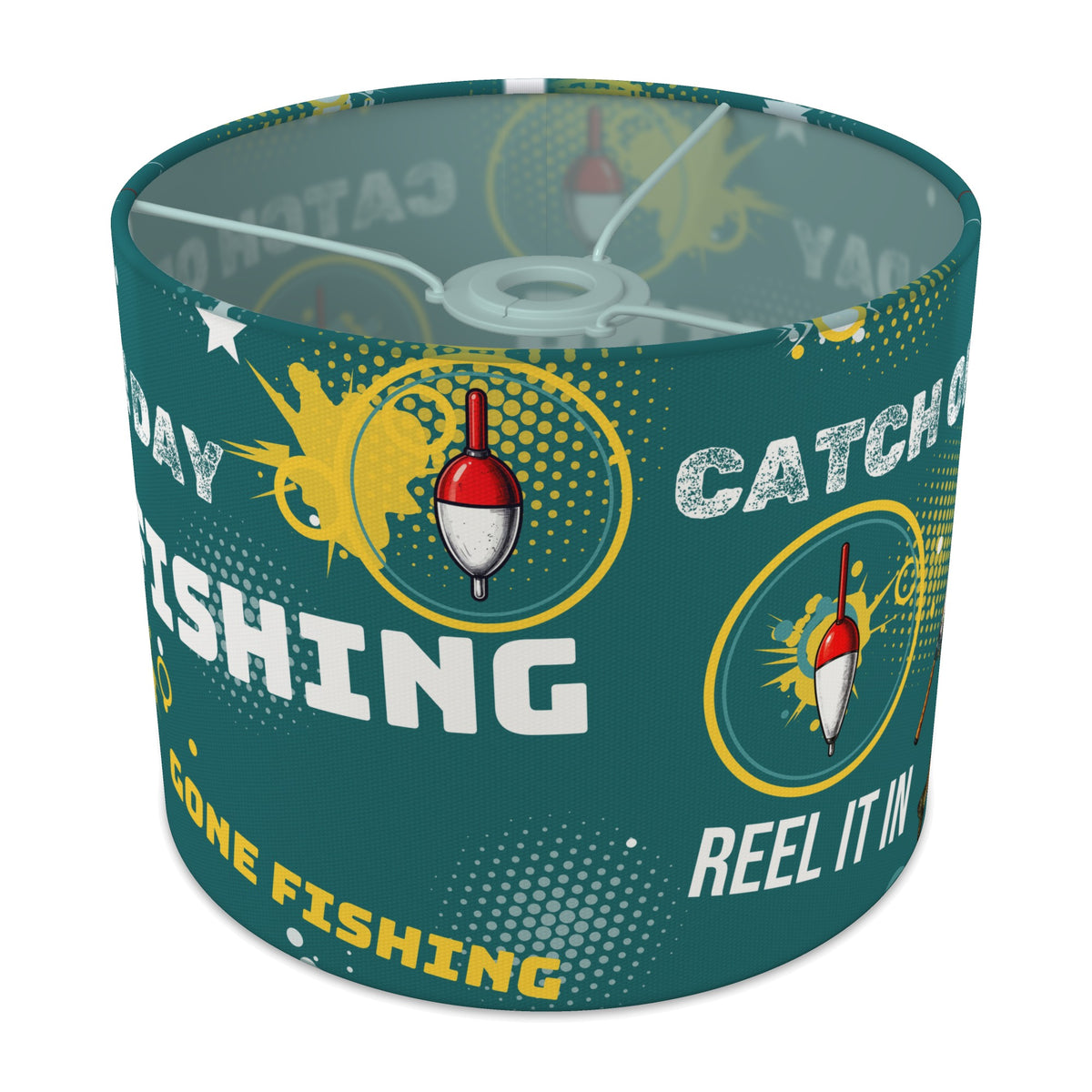 Teal Reel It In lampshade - 25cm x 20cm Ceiling