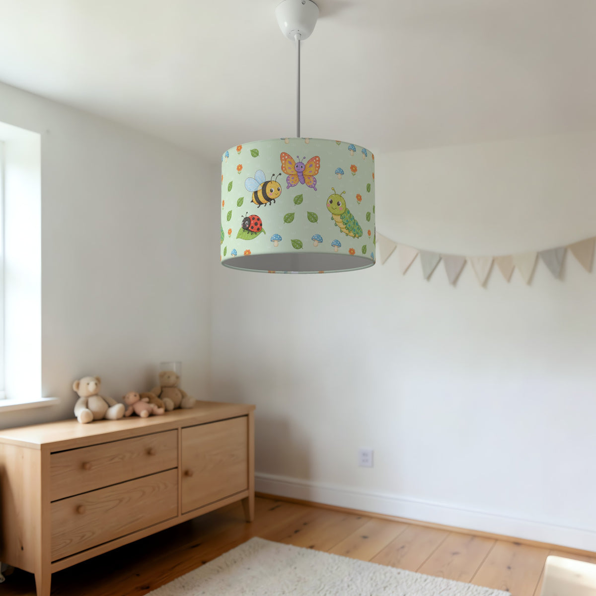 Meadow Garden Bugs lampshade - 20cm x 18.5cm Ceiling - photo 3