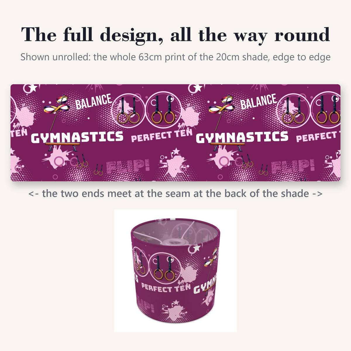 Berry Gymnastics Star lampshade - 20cm x 18.5cm Ceiling - photo 9