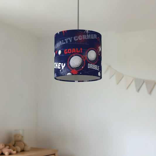 Navy Hockey Hero lampshade - 20cm x 18.5cm Ceiling - photo 2