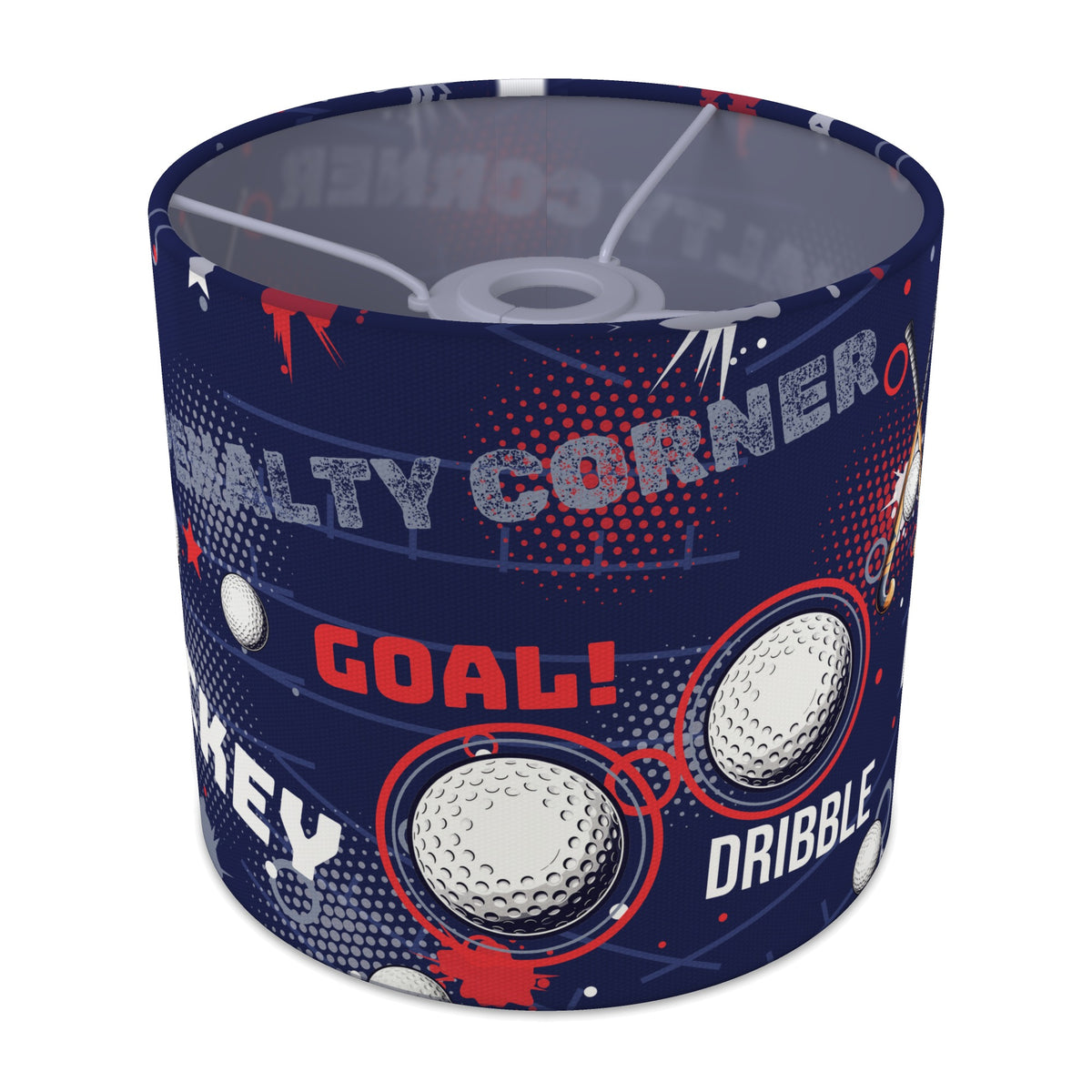 Navy Hockey Hero lampshade - 20cm x 18.5cm Ceiling - main photo