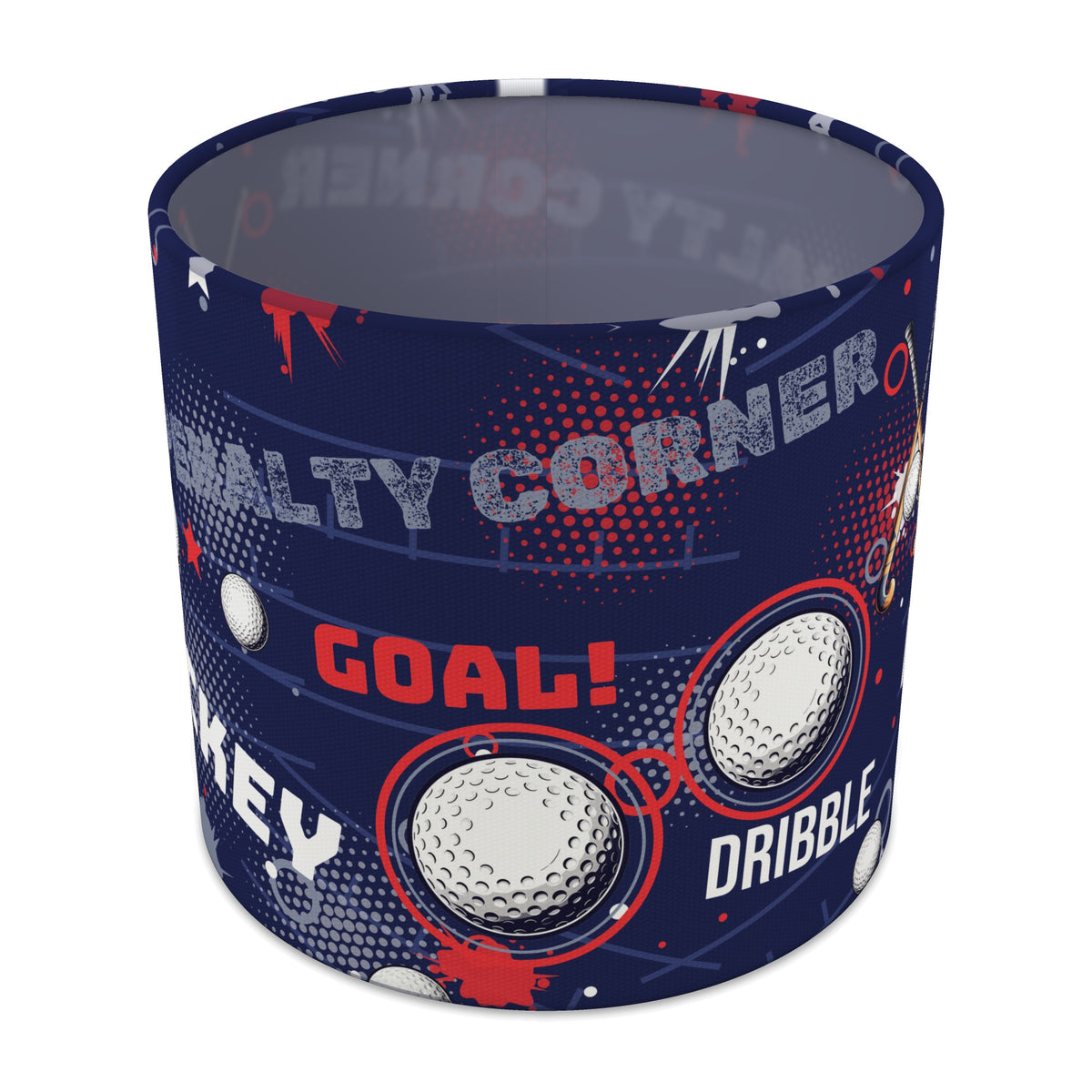 Navy Hockey Hero lampshade - 20cm x 18.5cm Table