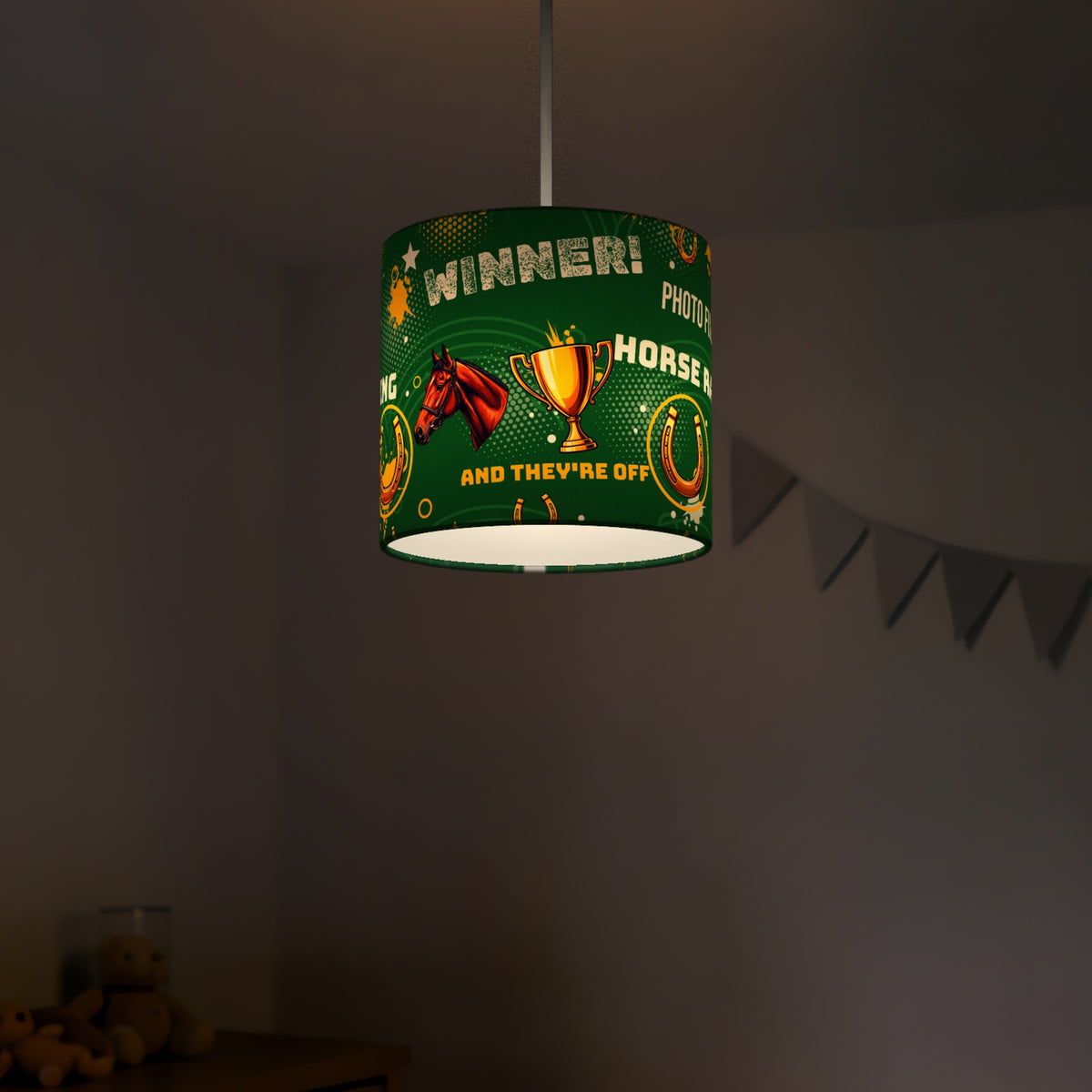 Pitch And They're Off lampshade - 20cm x 18.5cm Ceiling - photo 5