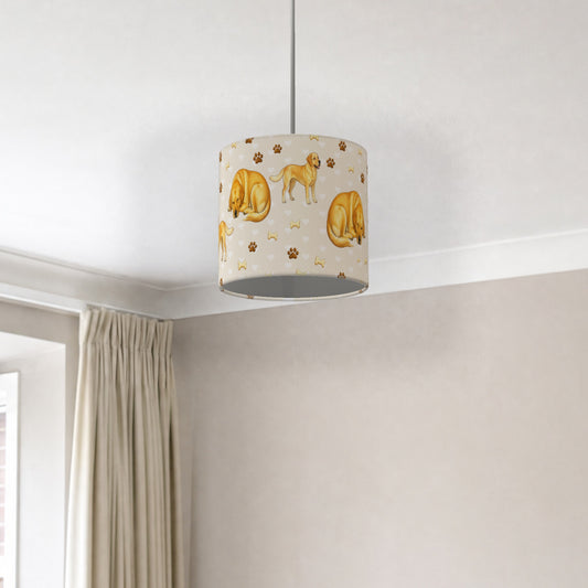 Cream Labrador Love lampshade - 20cm x 18.5cm Ceiling - photo 2
