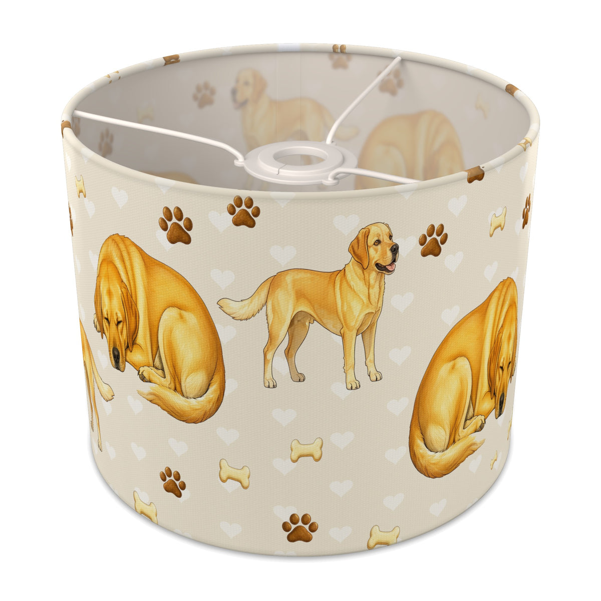Cream Labrador Love lampshade - 25cm x 20cm Ceiling